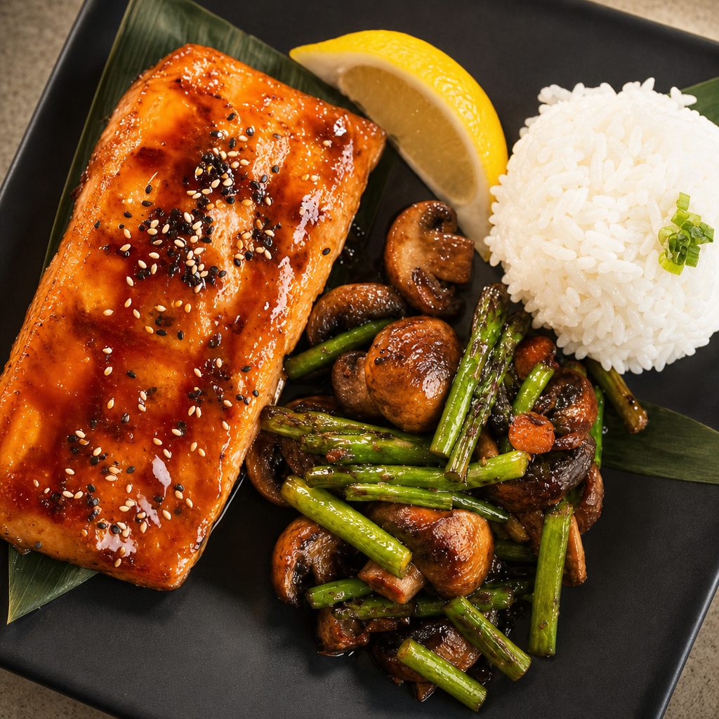 Miso Glazed Salmon.