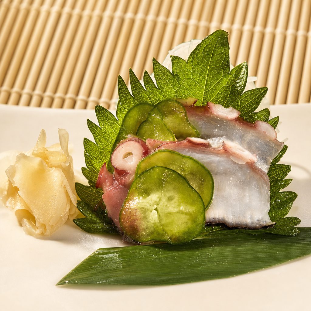 Tako/Spicy Tako Sashimi.