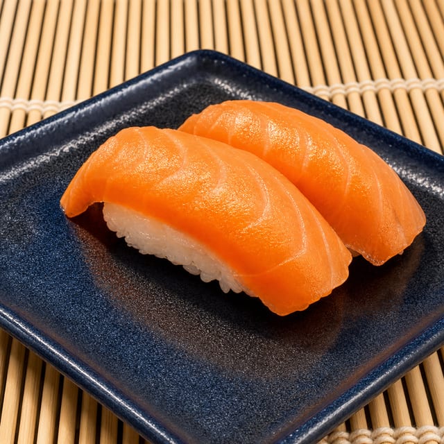 Smoked Sake Nigiri.