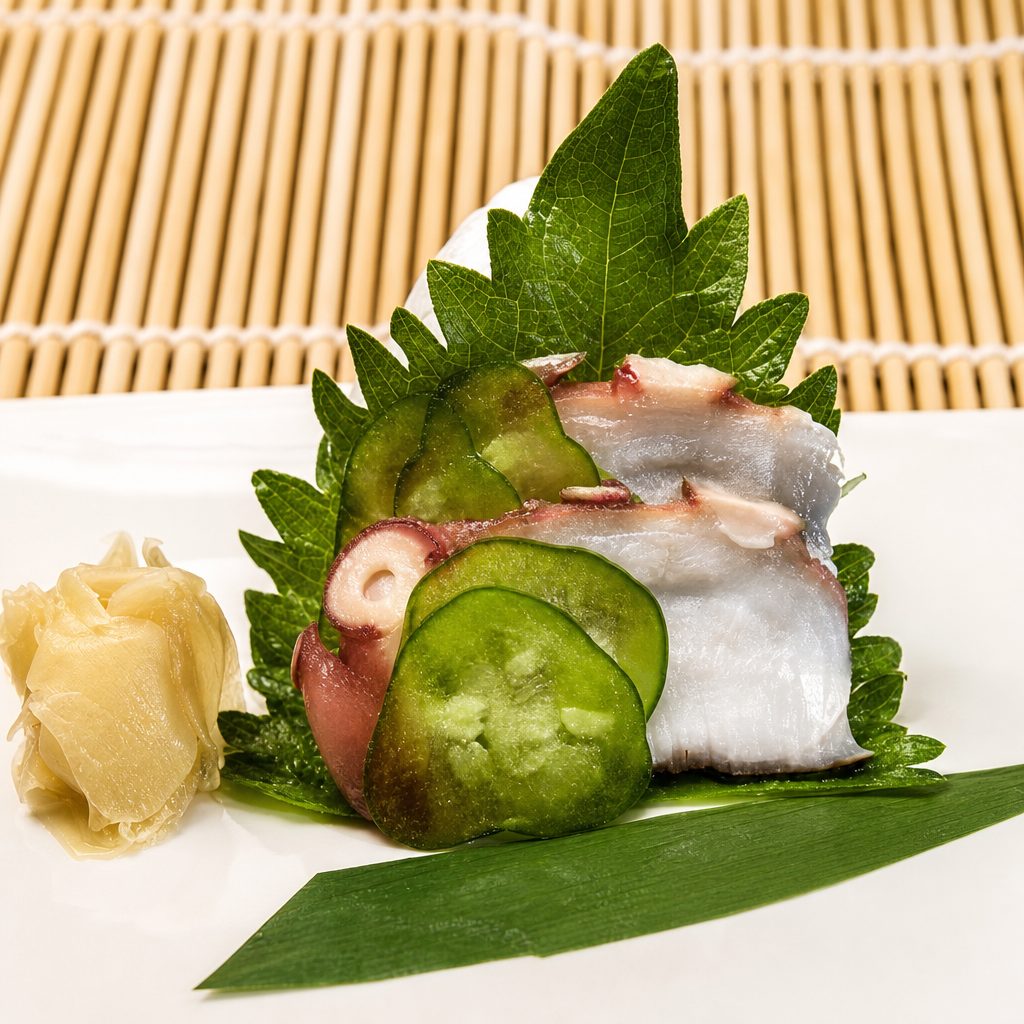 Tako/Spicy Tako Sashimi.