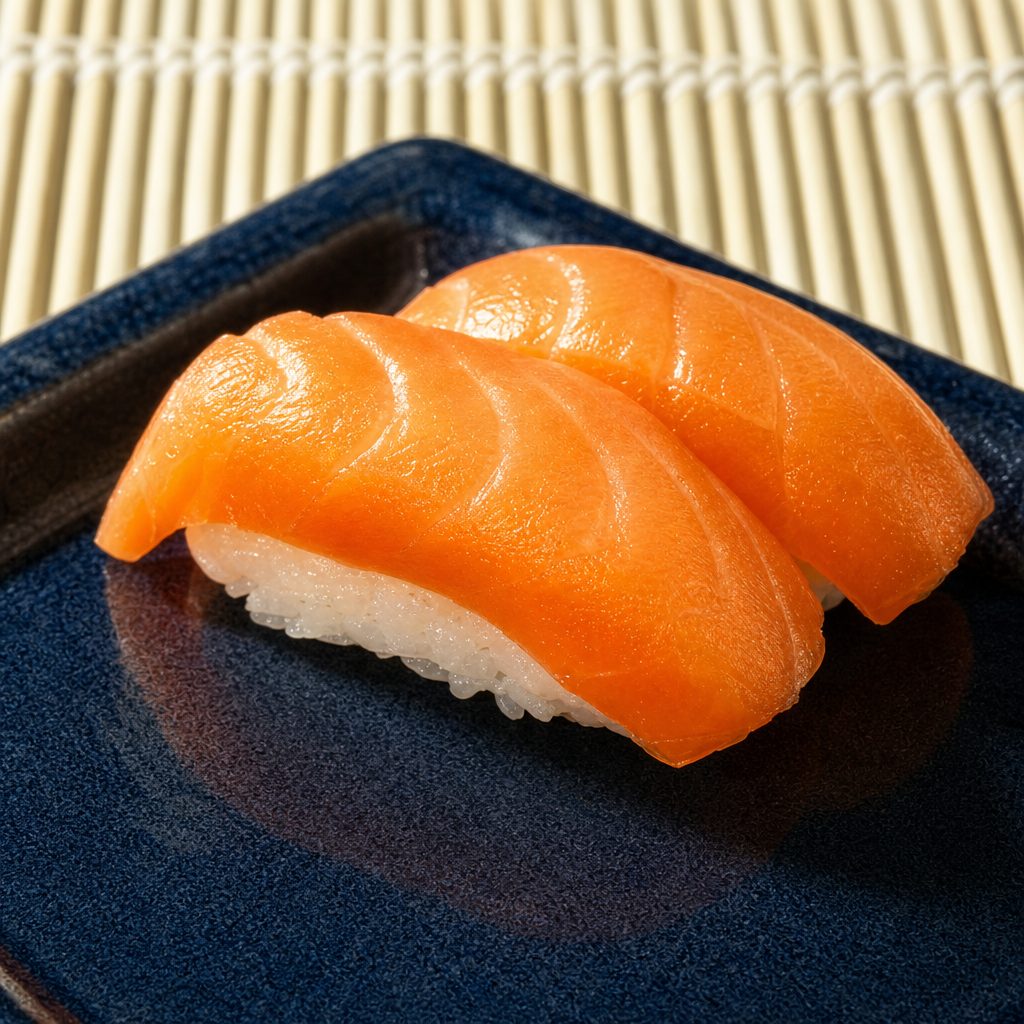 Smoked Sake Nigiri.