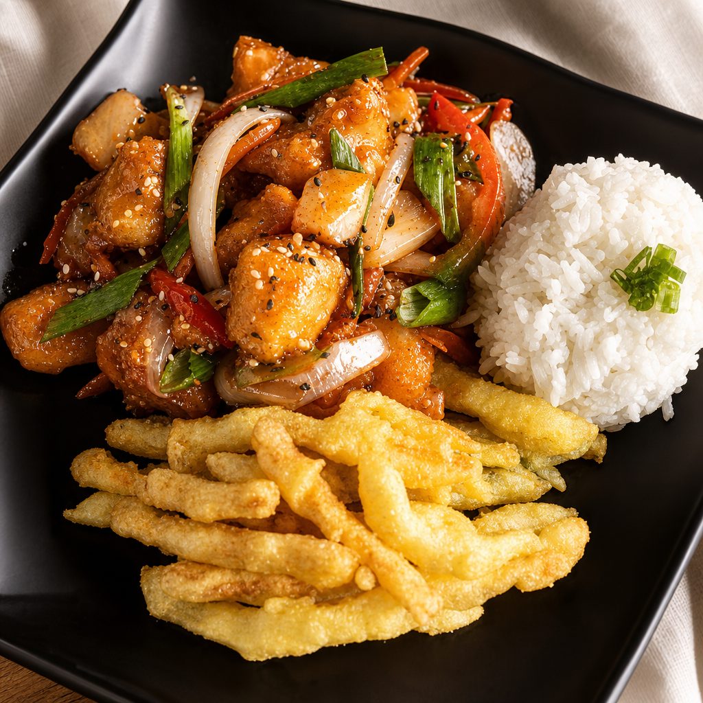 Sweet & Sour Chicken.