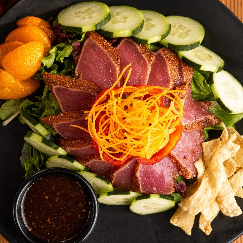 Seared Tuna Tataki Salad.