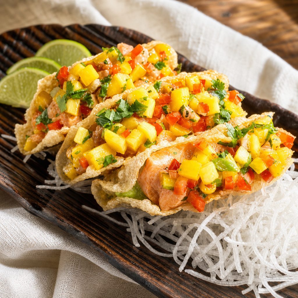 Mini Sashimi Tacos.