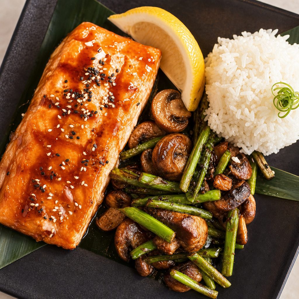 Miso Glazed Salmon.