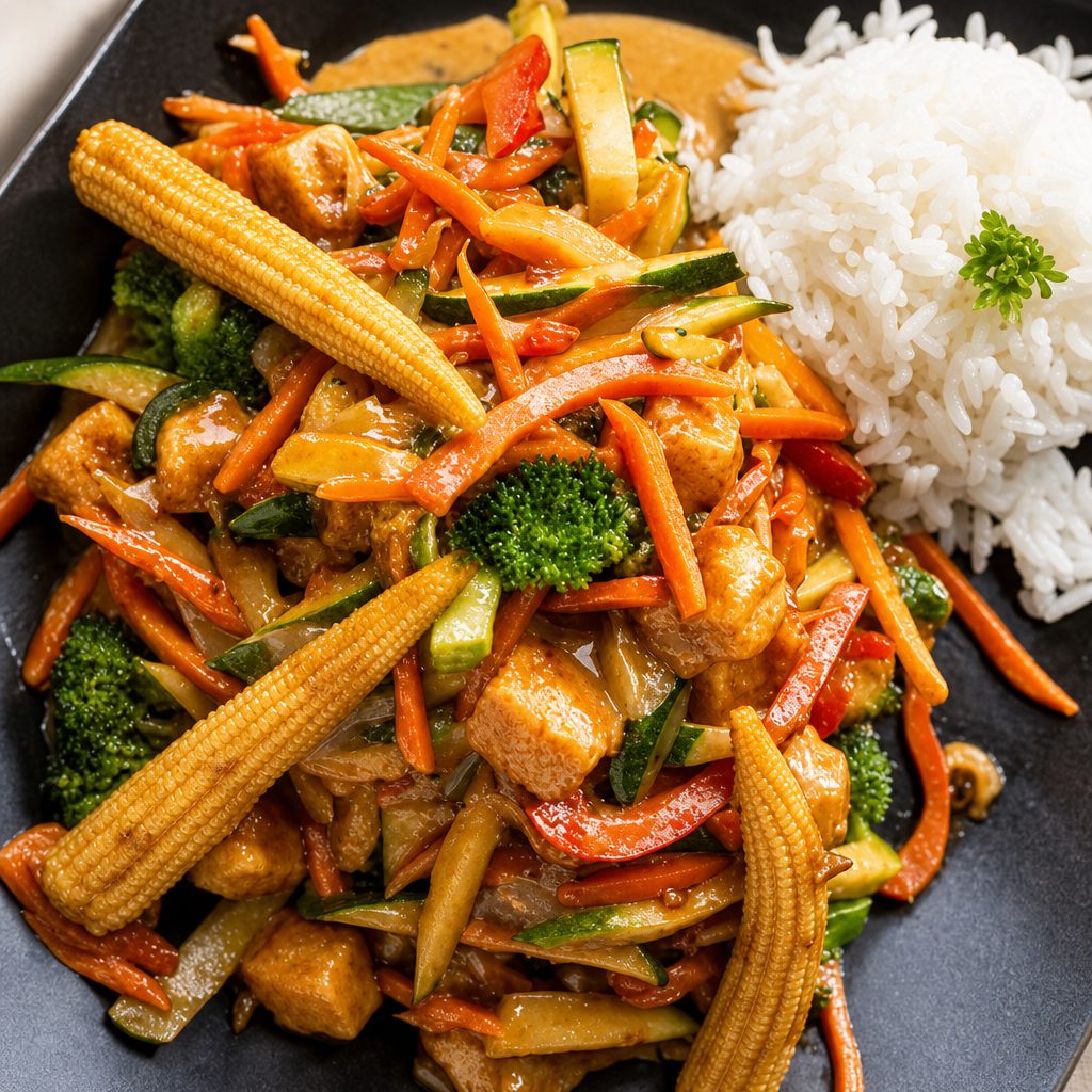 Tofu Peanut Stir Fry.
