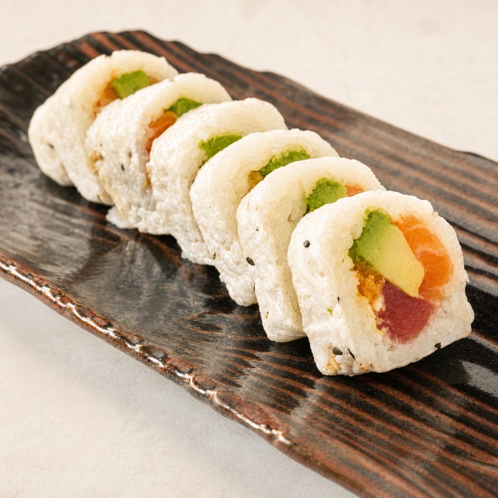 Rainbow Crunch Roll.