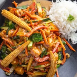 Tofu Peanut Stir Fry.